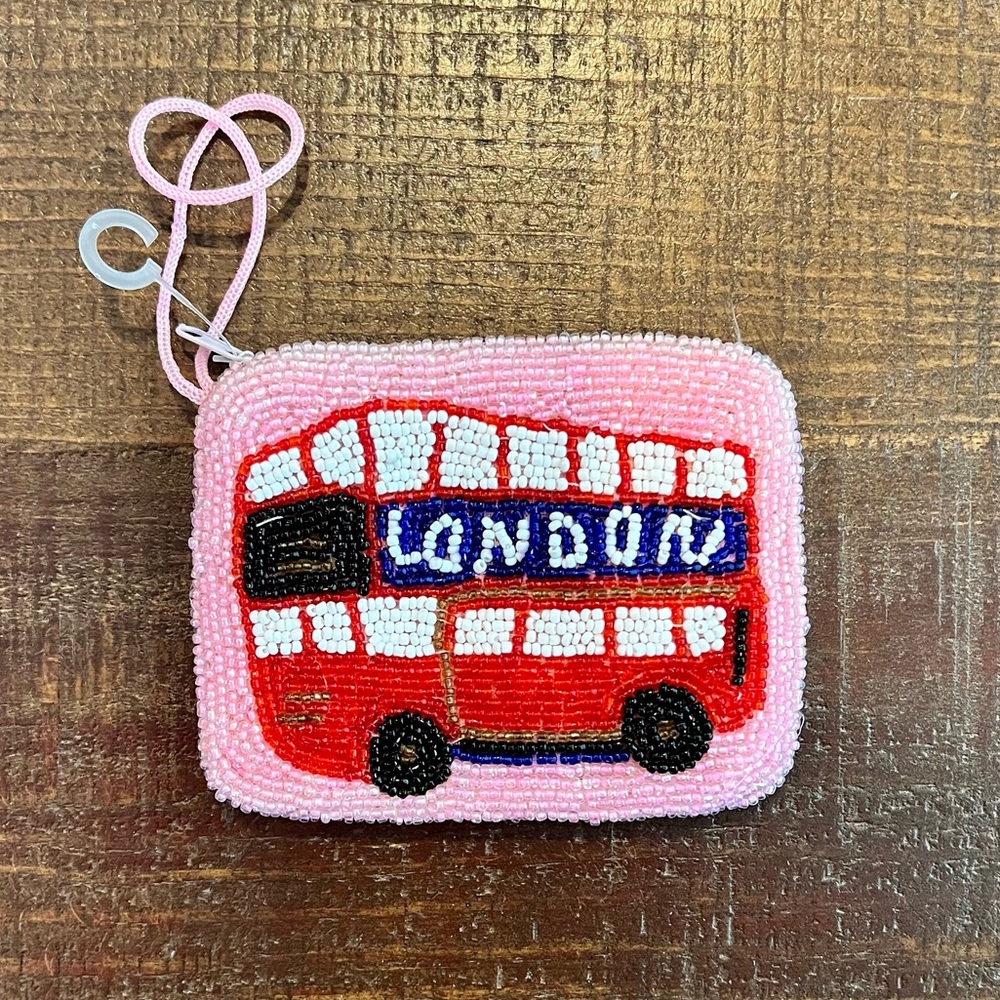 London beaded change purse NWOT
